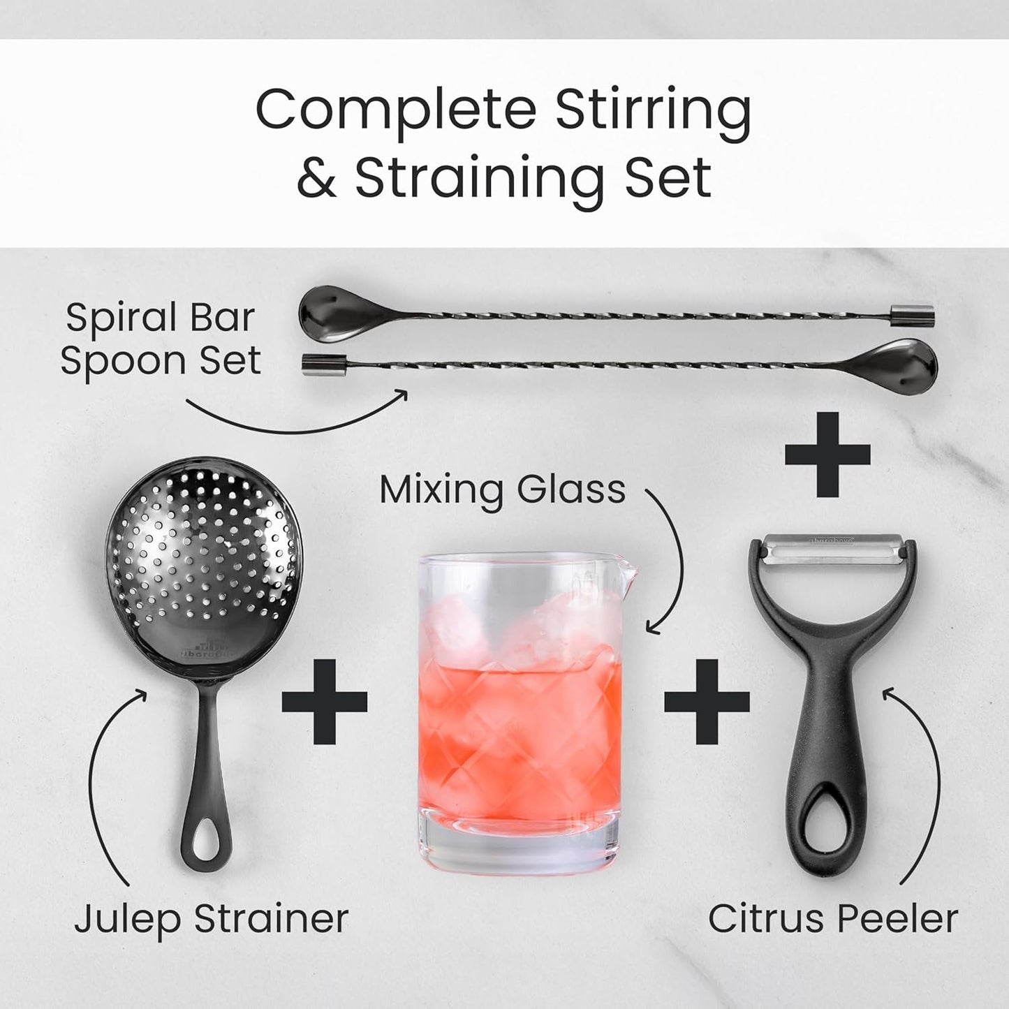 A Bar Above Stainless-Steel Citrus Peeler, Premium Fruit Peeler for Oranges, Lemons, and Limes, Bartender Garnish Tool for Cocktails, Professional Grade Zester, Durable Bar Tool for Home and Bar Use