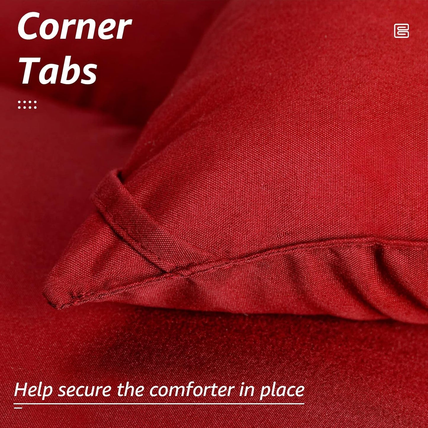 HYLEORY All Season Twin Size Bed Comforter - Cooling Goose Down Alternative Quilted Duvet Insert with Corner Tabs - Winter Warm - Machine Washable - Red