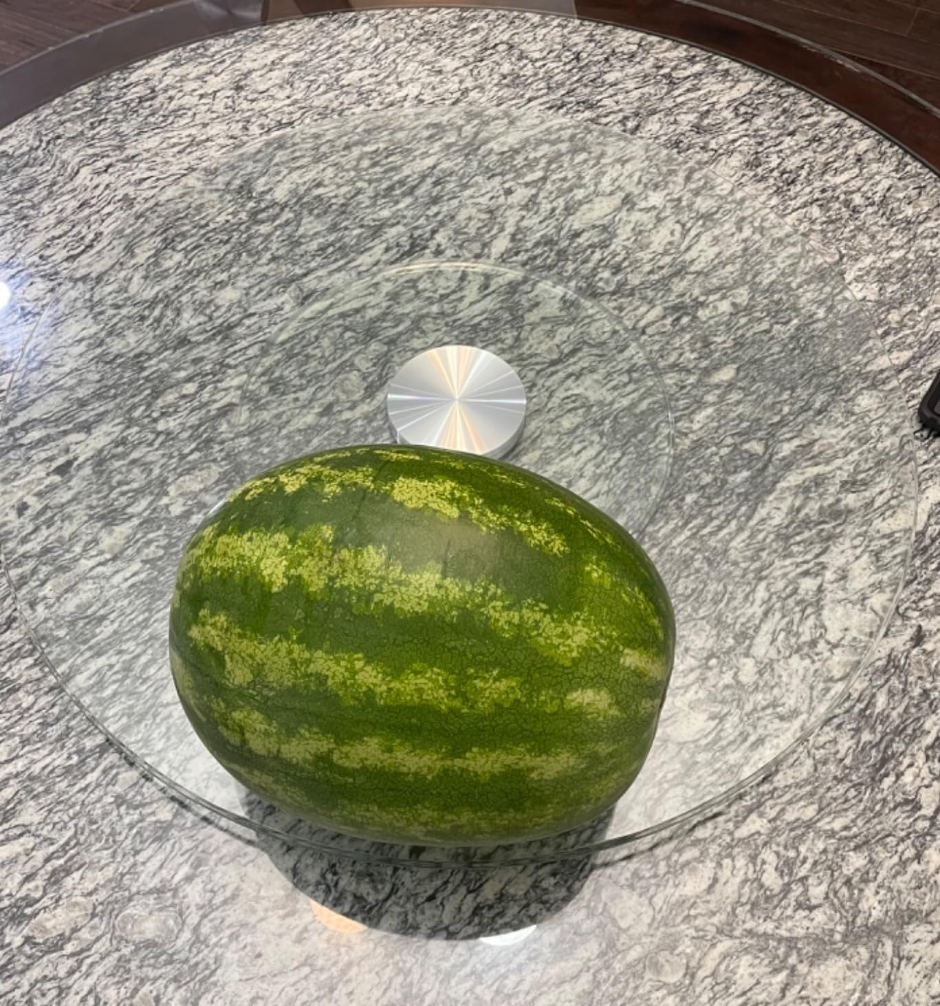 48" Tempered Glass Lazy Susan Turntable Dining Table Large Tabletop Rotating Tray Clear Serving Plate (48inch)