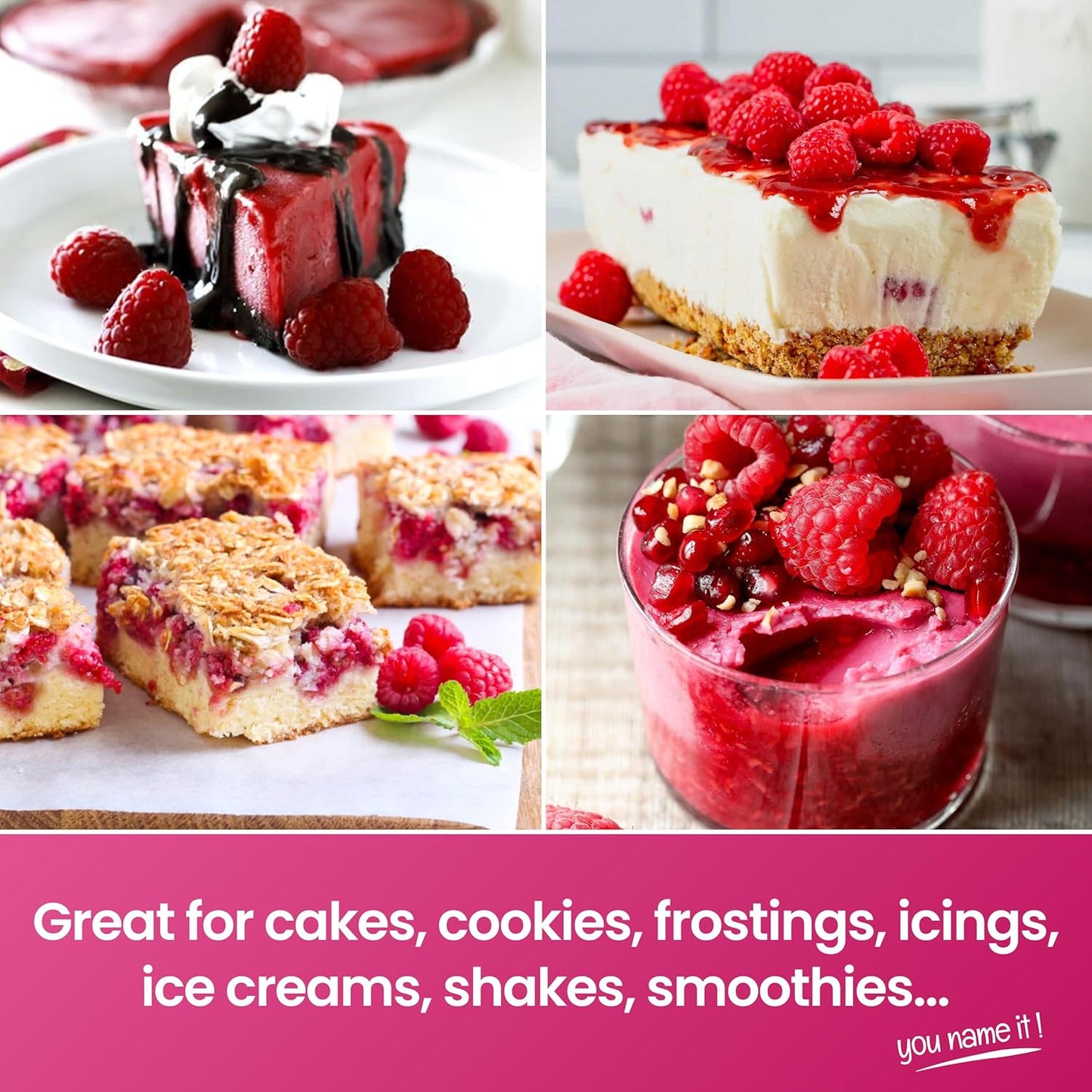 LorAnn Oils Raspberry Bakery Emulsion: True Essence, Ideal for Boosting Fruit Tones in Cakes, Cookies & Desserts, Gluten-Free, Keto-Friendly, Extract Substitute Essential for Your Kitchen, 4 Oz