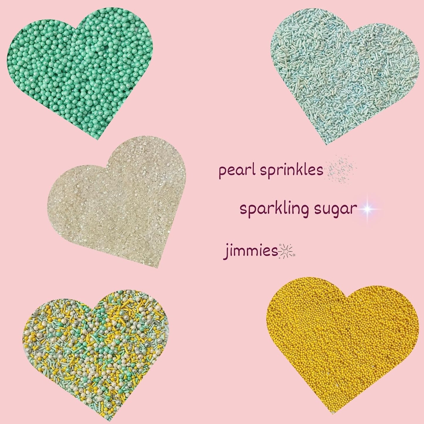 Confect Cake Sprinkles Mix Pack of 5 – Sky Blue, Yellow & White – Pearl Dragees, Jimmies, Sparkling Sugar – Baking Decorations for Cakes, Cupcakes, Cookies & Desserts- Vegan, Gluten-Free, Nut-Free, Soy-Free, Dairy-Free, Palm Oil-Free- 5 Oz