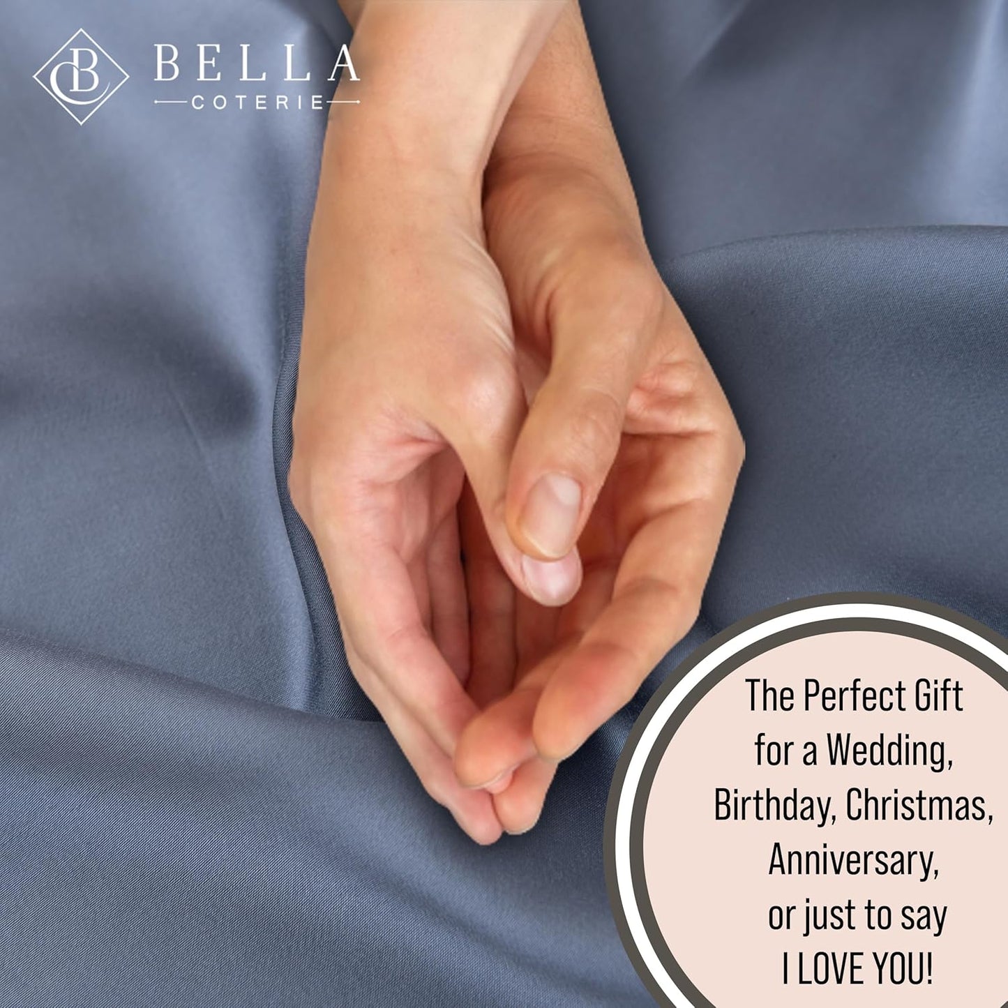 Bella Coterie Luxury Bamboo Viscose Full Size Sheet Set | 100% Organically Grown | Ultra Soft | Cooling for Hot Sleepers | 18" Deep Pocket [Slate Blue]