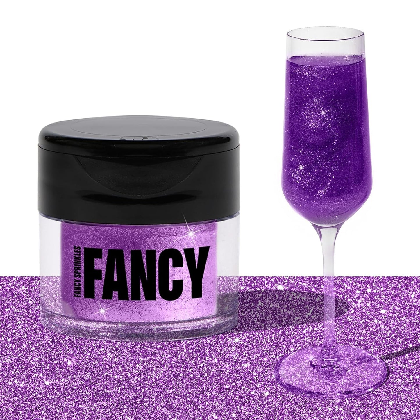 Fancy Sprinkles Halloween Amethyst Purple Premium Edible Glitter, 100% Edible Glitter for Sparkling Food & Drinks No Taste or Texture (4gm)