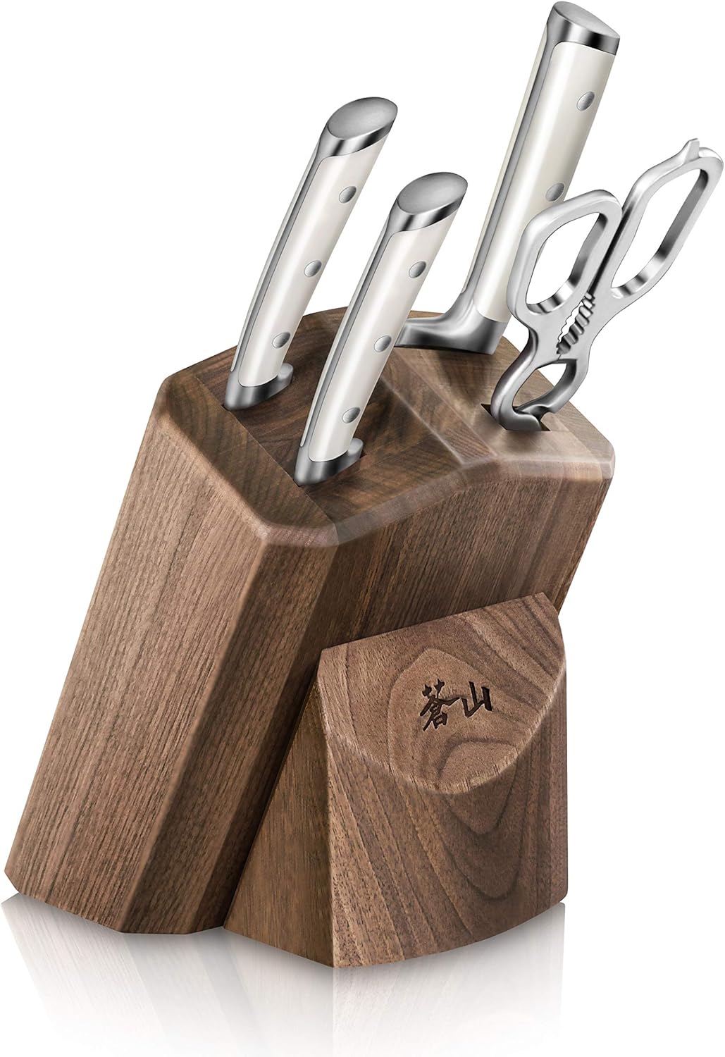 Cangshan S1 Series 1022568 German Steel Forged 5-Piece Starter Knife Block Set, Walnut