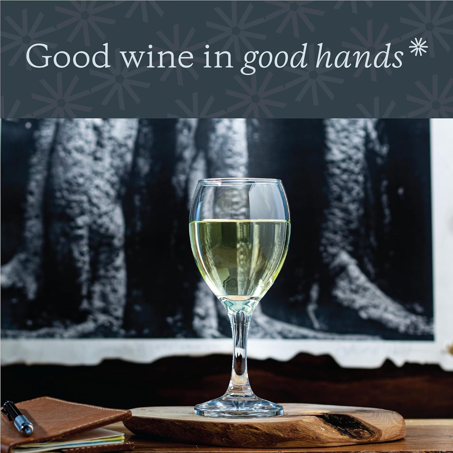 Vikko 8.5 Ounce Small Wine Glasses, Set of 6, Clear Glass, Durable Stem, Dishwasher Safe