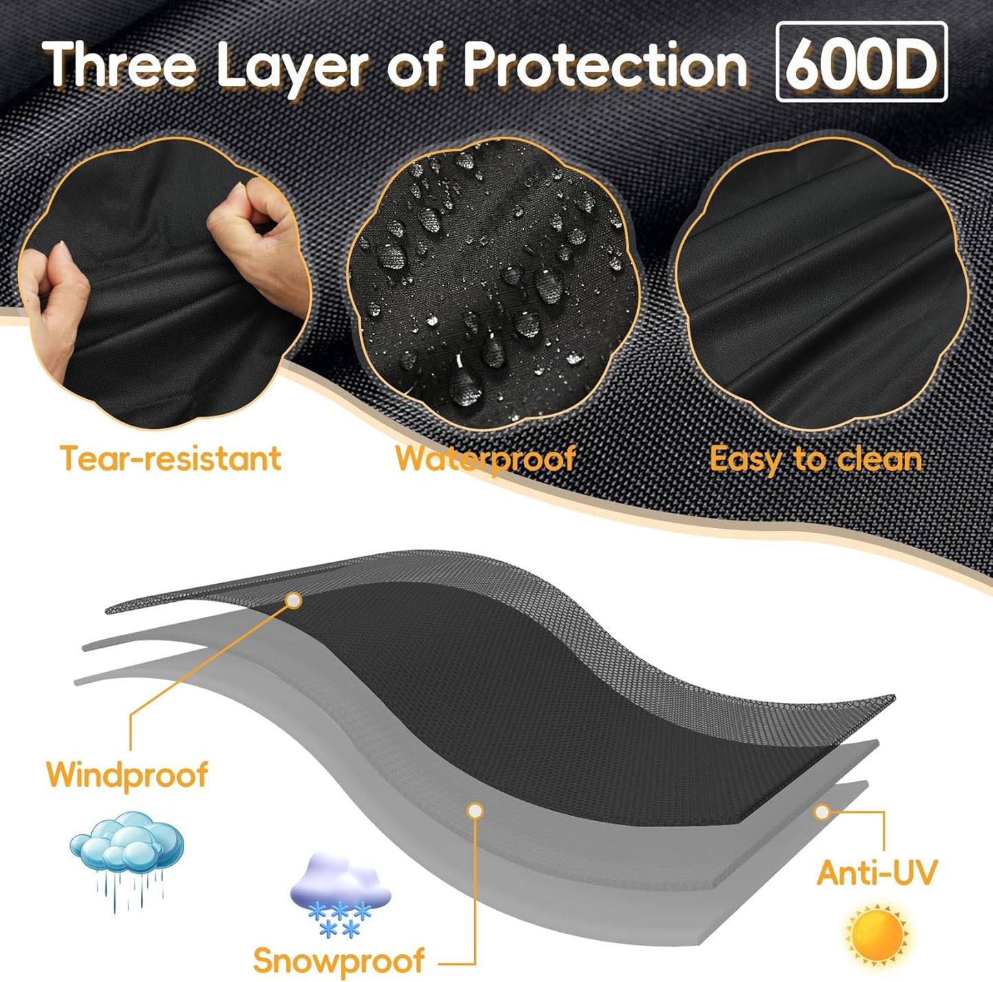 Cover for Blaze Premium LTE 30-Inch Built-in Gas Griddles, Heavy Duty Water-Resistant Cover for Blaze GRDBICV, Outdoor Kitchen Island BBQ Grill Top Cover