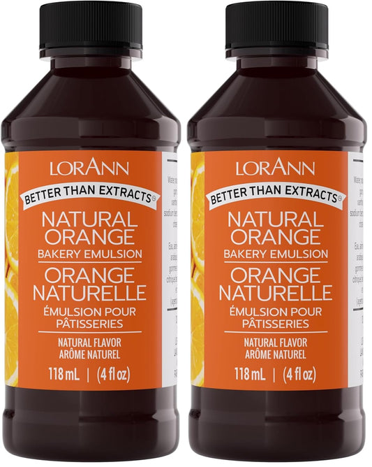 LorAnn Orange Bakery Emulsion, 4 ounce bottle (Pack of 2)
