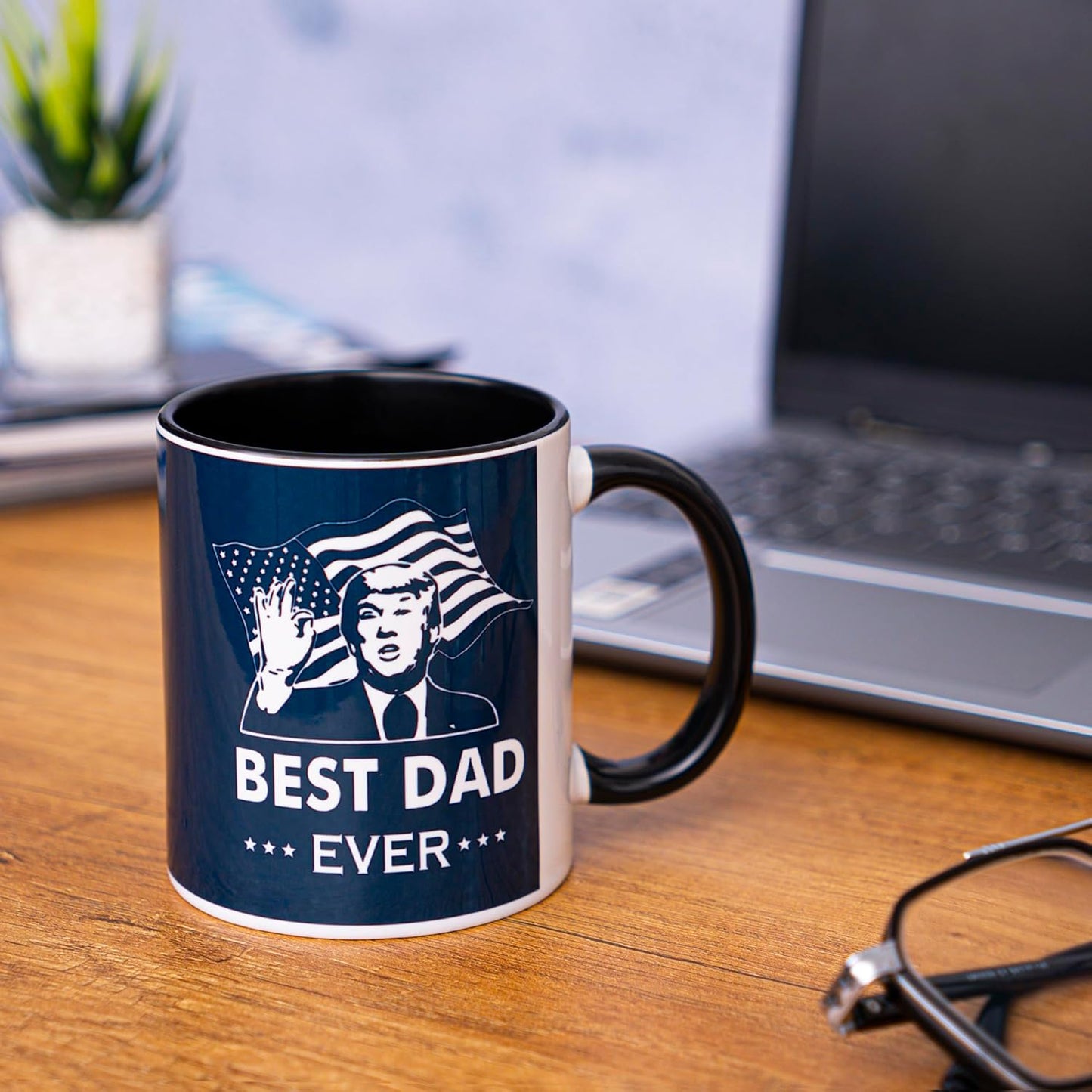 decorluxes Best Dad Ever Mug 11oz Funny Coffee Mug, Gift For Father's Day, Birthday for Dad, Papa, or Daddy from Son, Daughter, or Wife