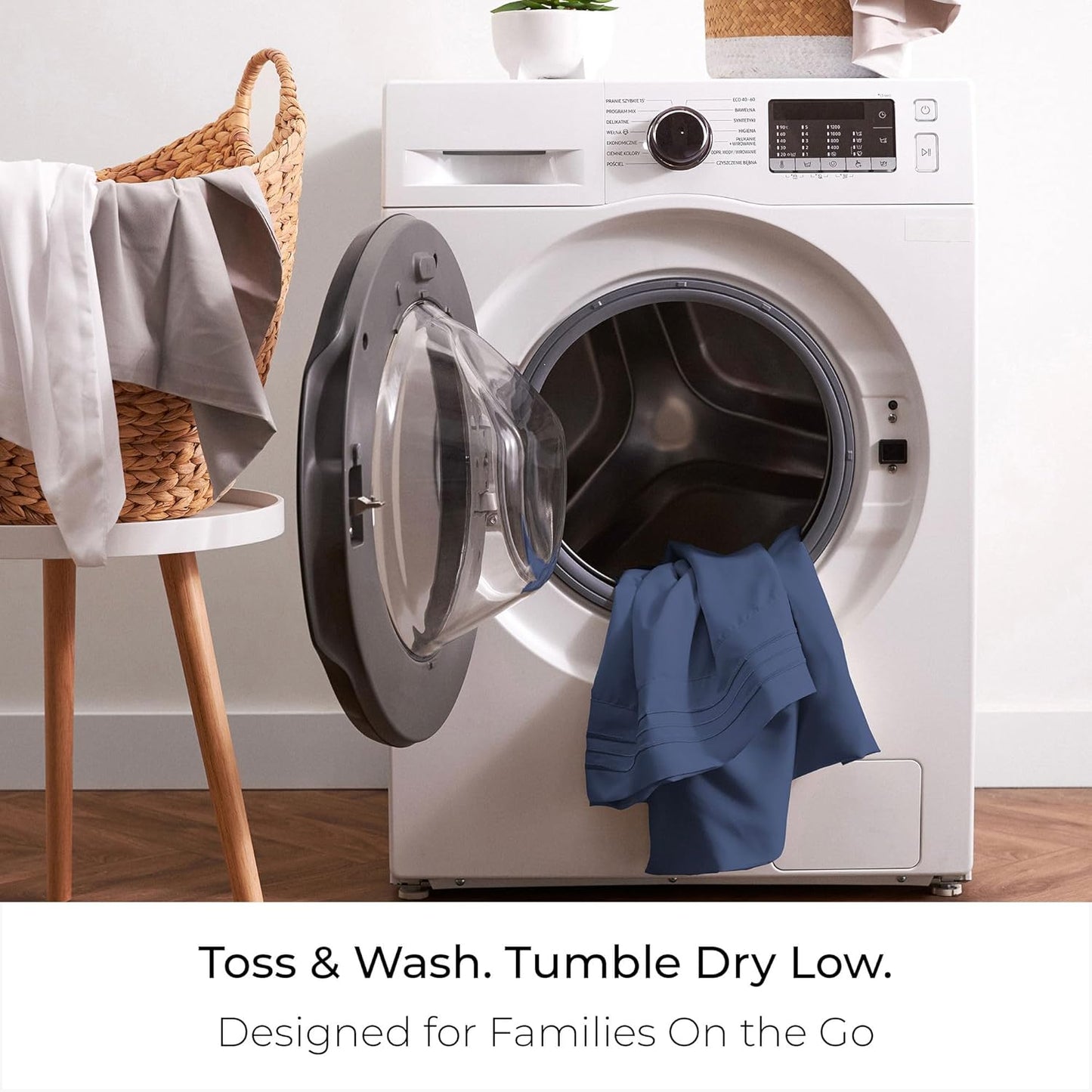 Mellanni King Sheets Set - 4 PC Iconic Collection Bedding - Hotel Luxury, Extra Soft, Cooling Bed Sheets - Wrinkle, Fade, Stain Resistant (King, Blue Nova)