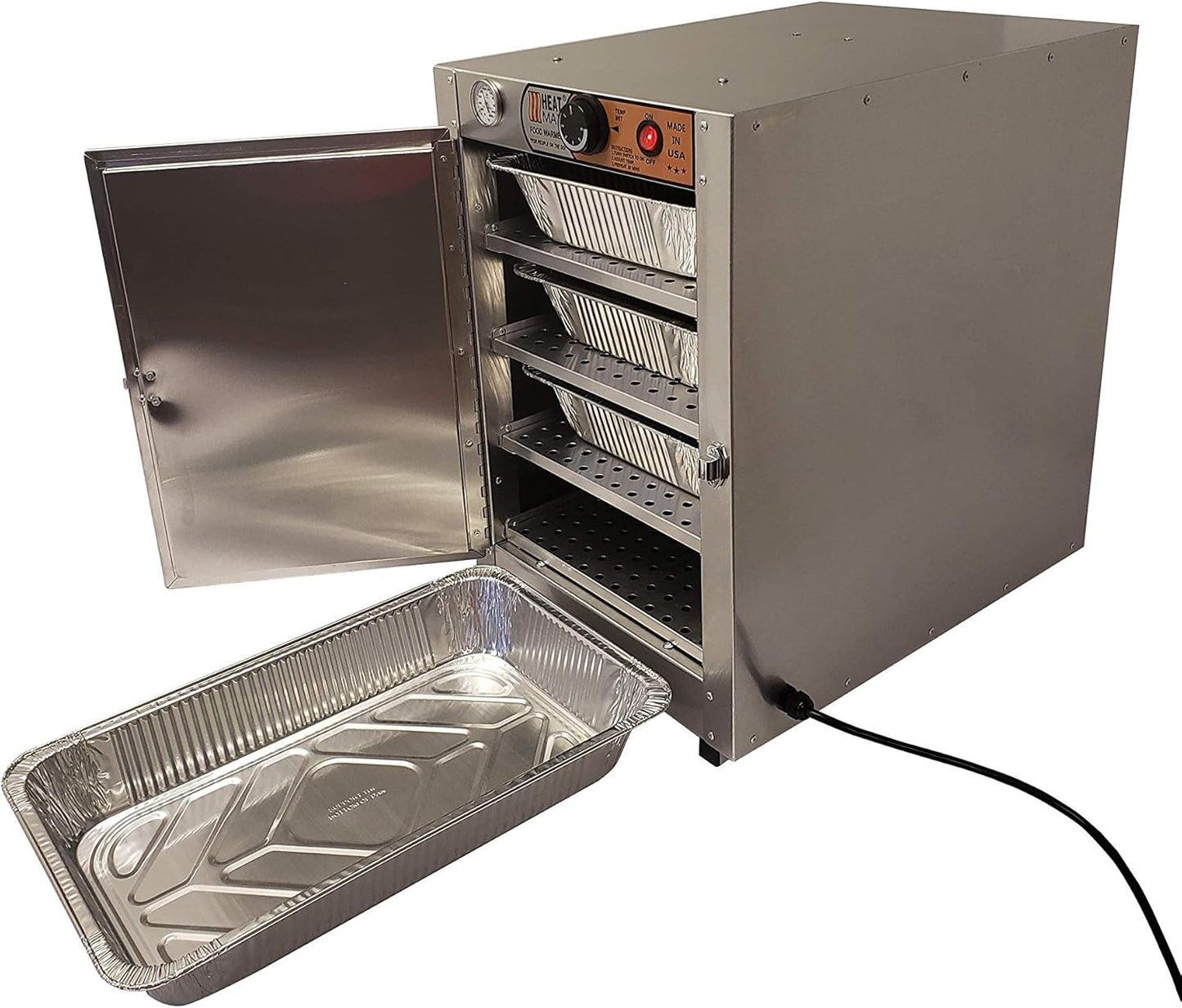 HeatMax 162224 Electric Party Catering Full Size 3.25" Tall Pans Hot Box Food Warmer, The Original and The Best, NSF/UL Certified Great for Schools and Churches - Made in USA with Service, Support