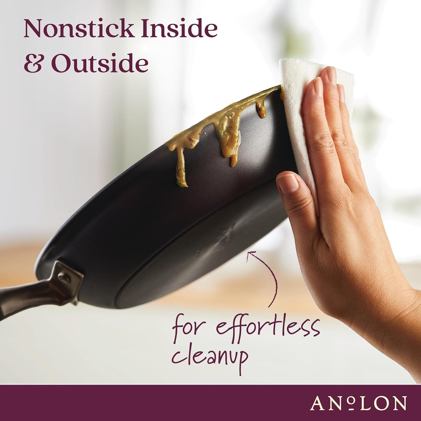 Anolon Advanced Home Hard-Anodized Nonstick Skillets (2 Piece Set- 10.25-Inch & 12.75-Inch, Moonstone)