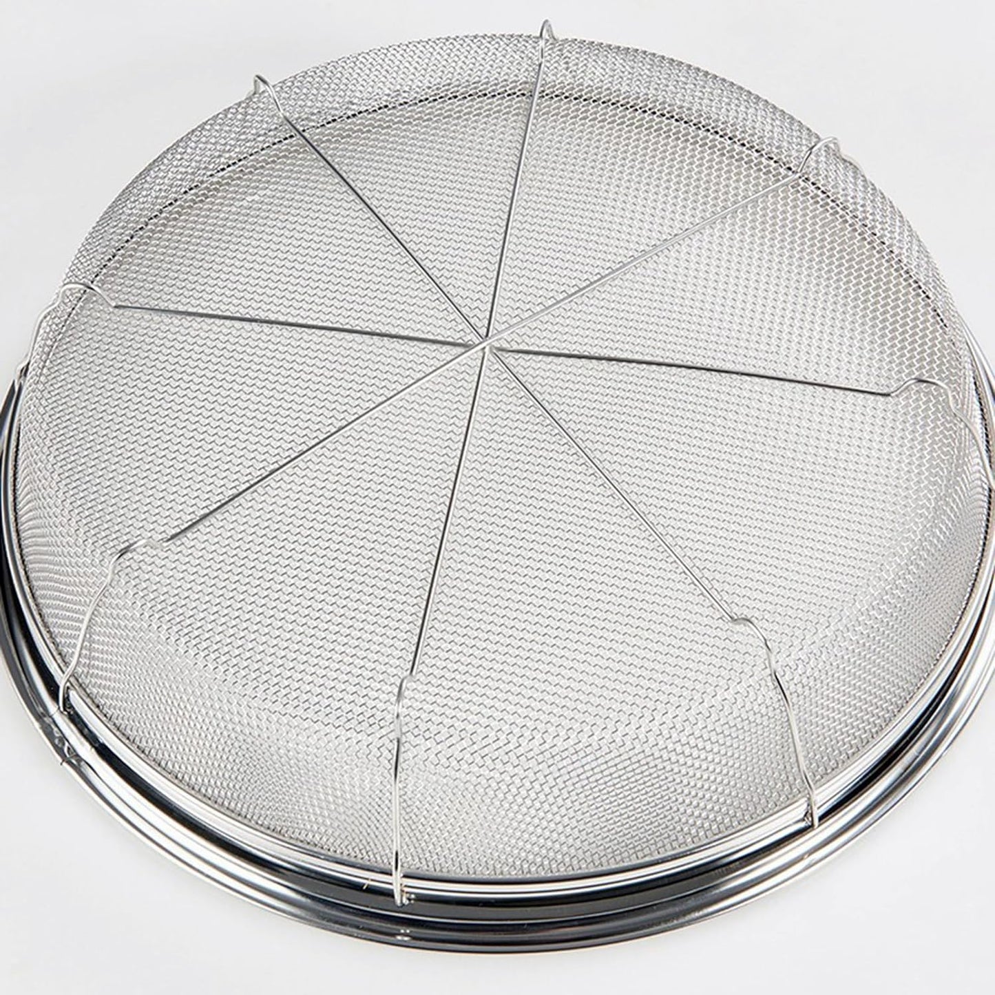 Fine Mesh Strainer for Kitchen, Stainless Steel Colander Bowl for Pasta, Rice, Fruit, Metal Net Baskets with Resting Base - Strain, Drain, Rinse （Diameter 7.48 inch）