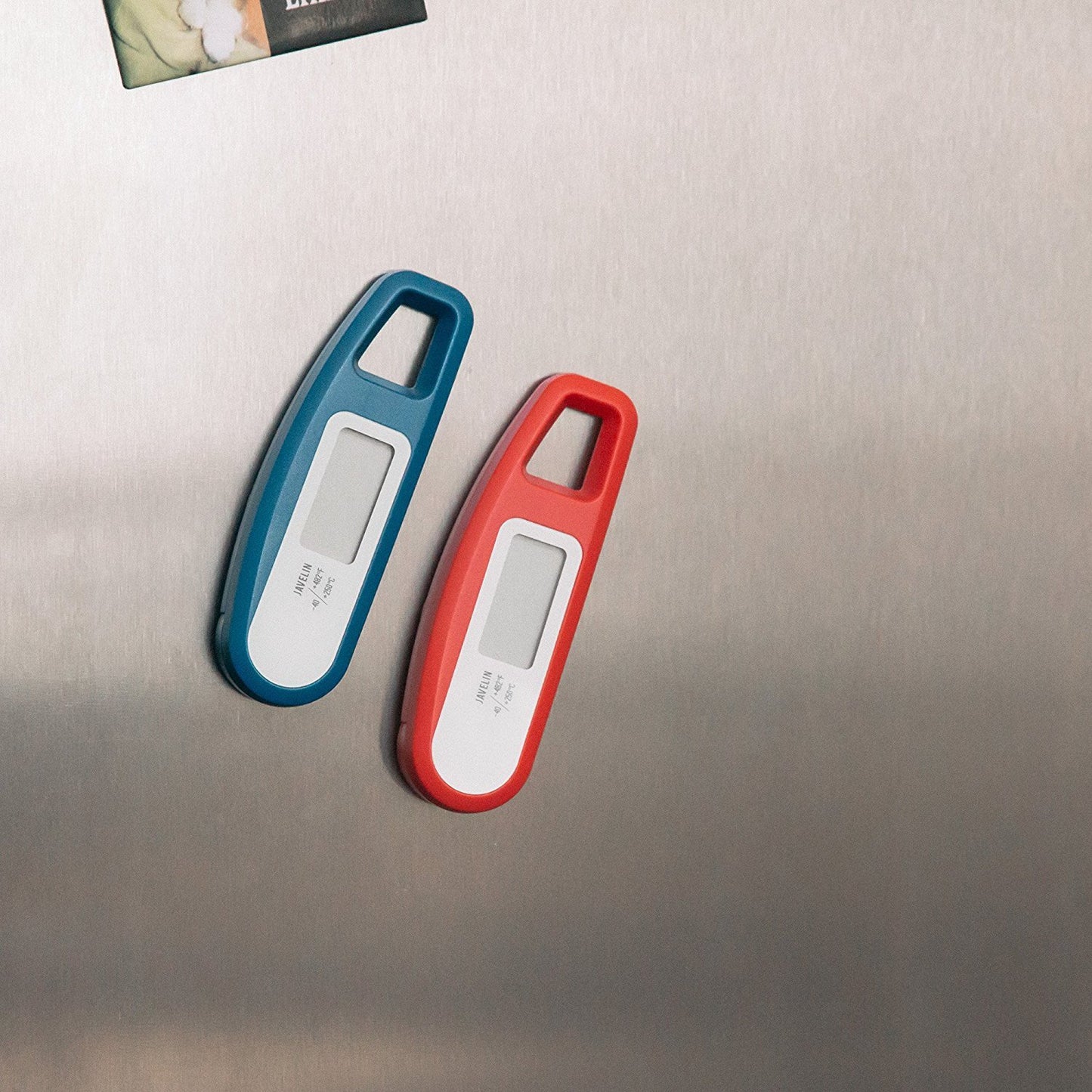 Lavatools Javelin® Ultra-Fast 3-Second Digital Instant Read Meat Thermometer for Grill and Cooking, 2.75" Probe, Compact Foldable Design, Large Display, IP65 Water Resistant, NSF Certified – Tangerine