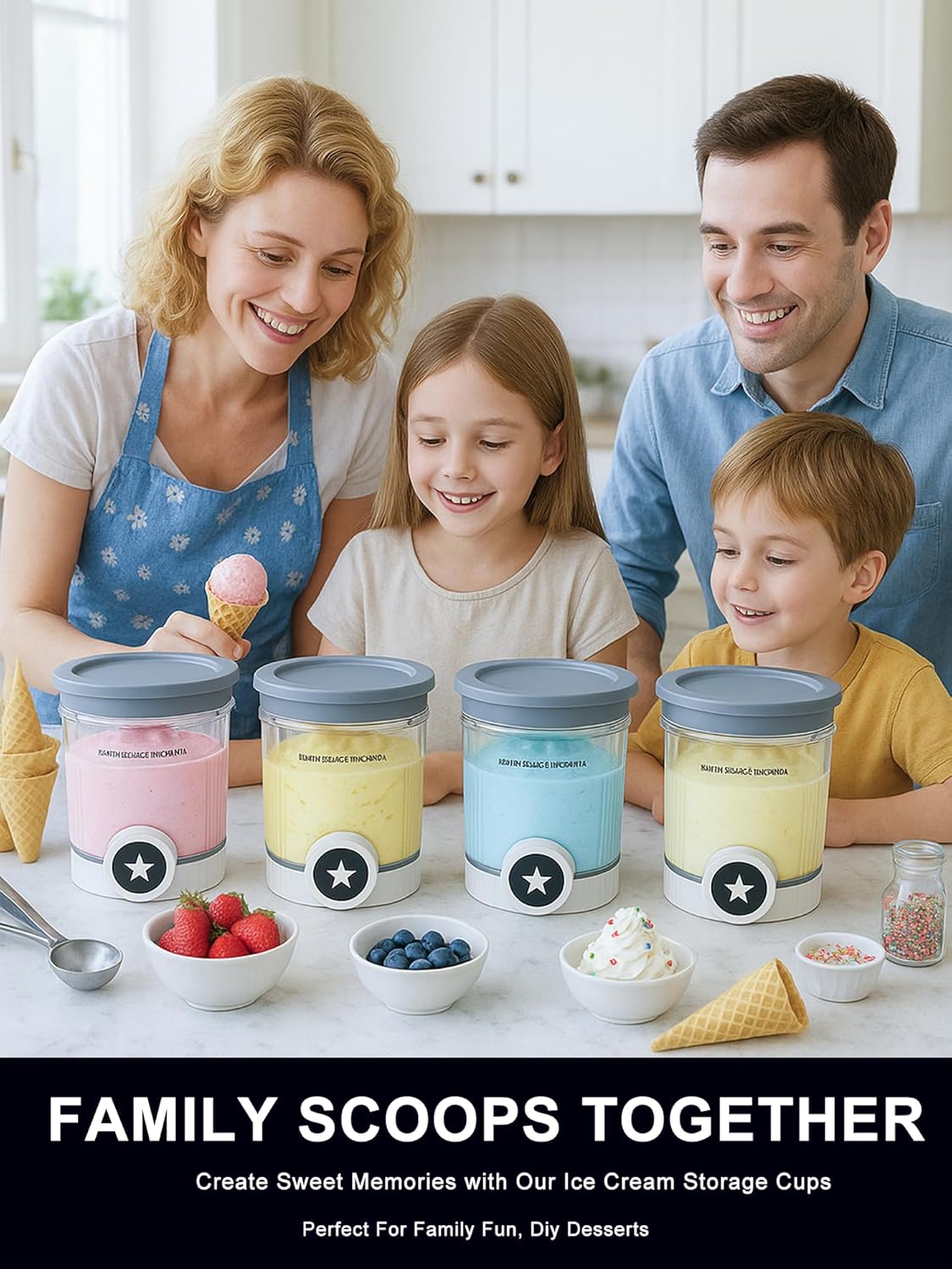 2 Pack Pint Containers Replacement for Ninja Creami Swirl NC700/NC701 Series, 16oz BPA-Free Ice Cream Pints with Lids, Leak-Proof & Dishwasher Safe (Grey/Grey)