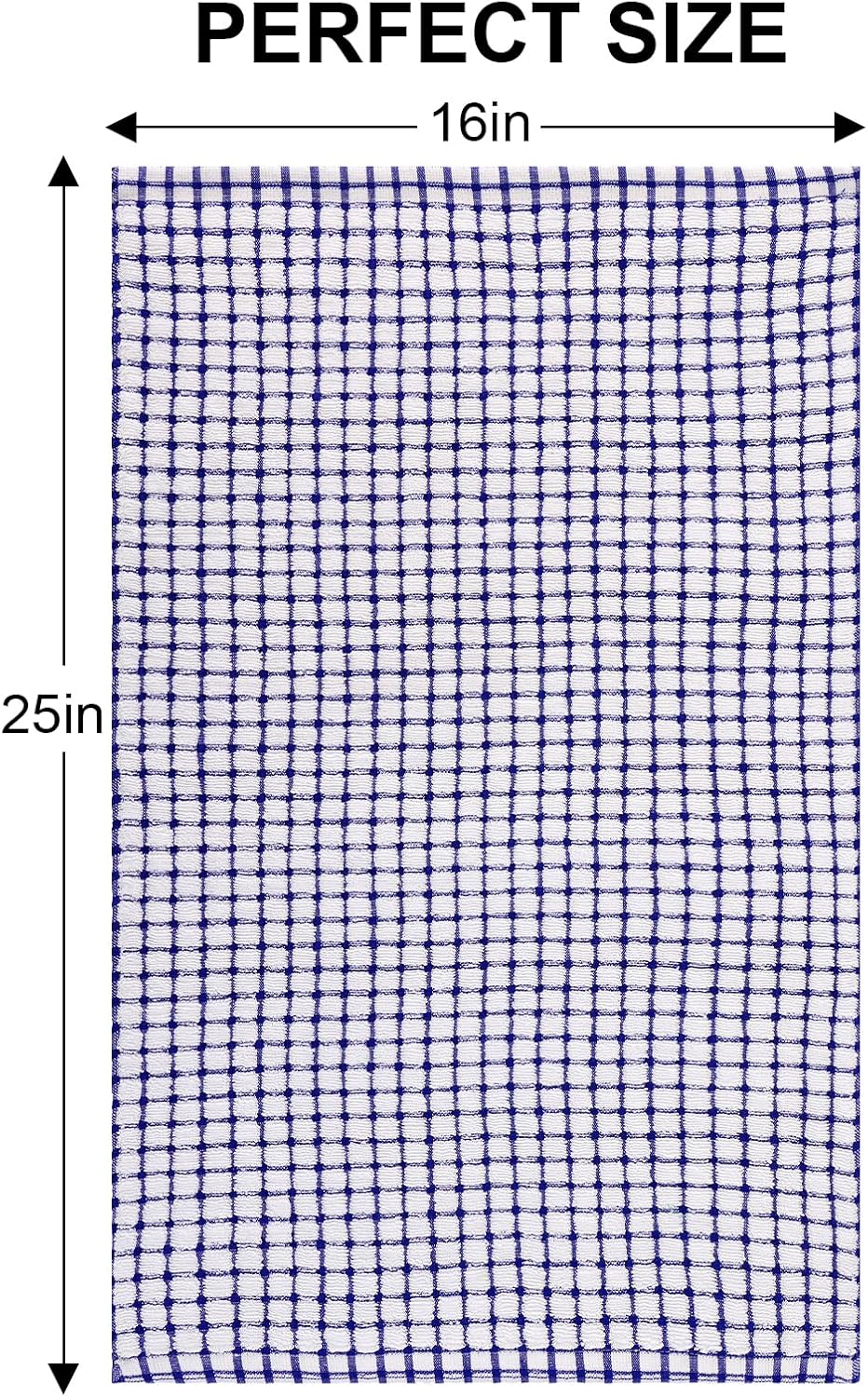 Kitinjoy Cotton 12 Pack Terry Kitchen Towels, 16 x 25 Inches Super Soft and Absorbent Dish Towels, Quick Drying Hand Towels for Kitchen Drying, Multiple Colour