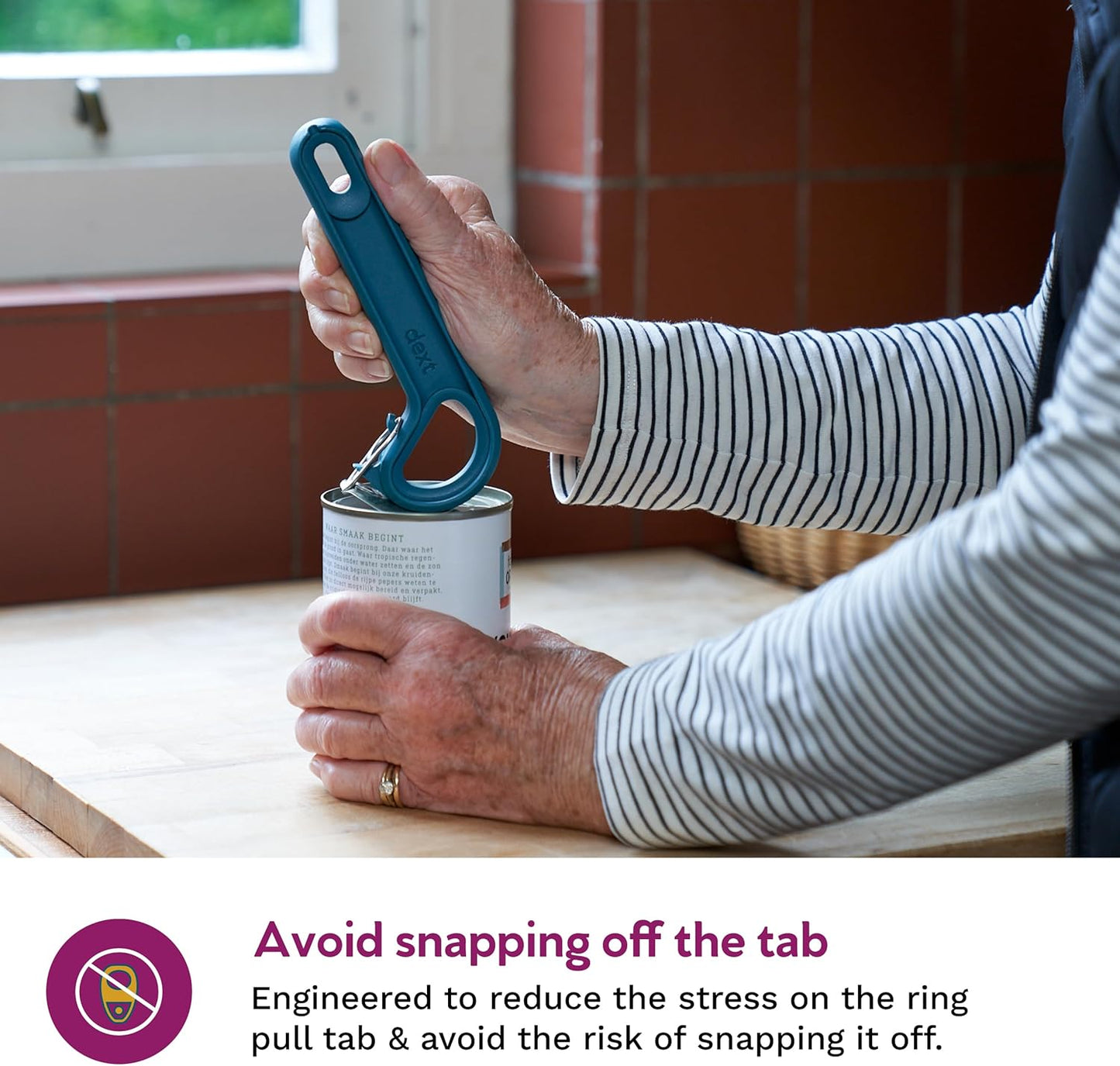 Ring Pull & Pop Top Can Opener (Mulberry) Easy Open Any Pull Tab Cans for Seniors, Soda, Pet Food, Cat Cans, Beer, Parkinsons Aids for living Gifts, Gadgets for People with Arthritis, kitchen gadgets.