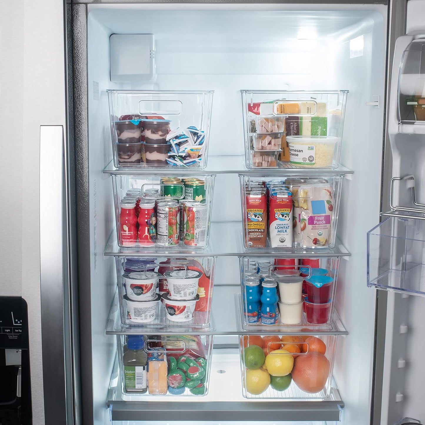 ClearSpace Plastic Storage Bins with Lids X-Large – Perfect Kitchen Organization, Desk Organizer or Pantry Storage – Desktop Organizer, Pantry Organization and Storage Bins, Cabinet Organizers