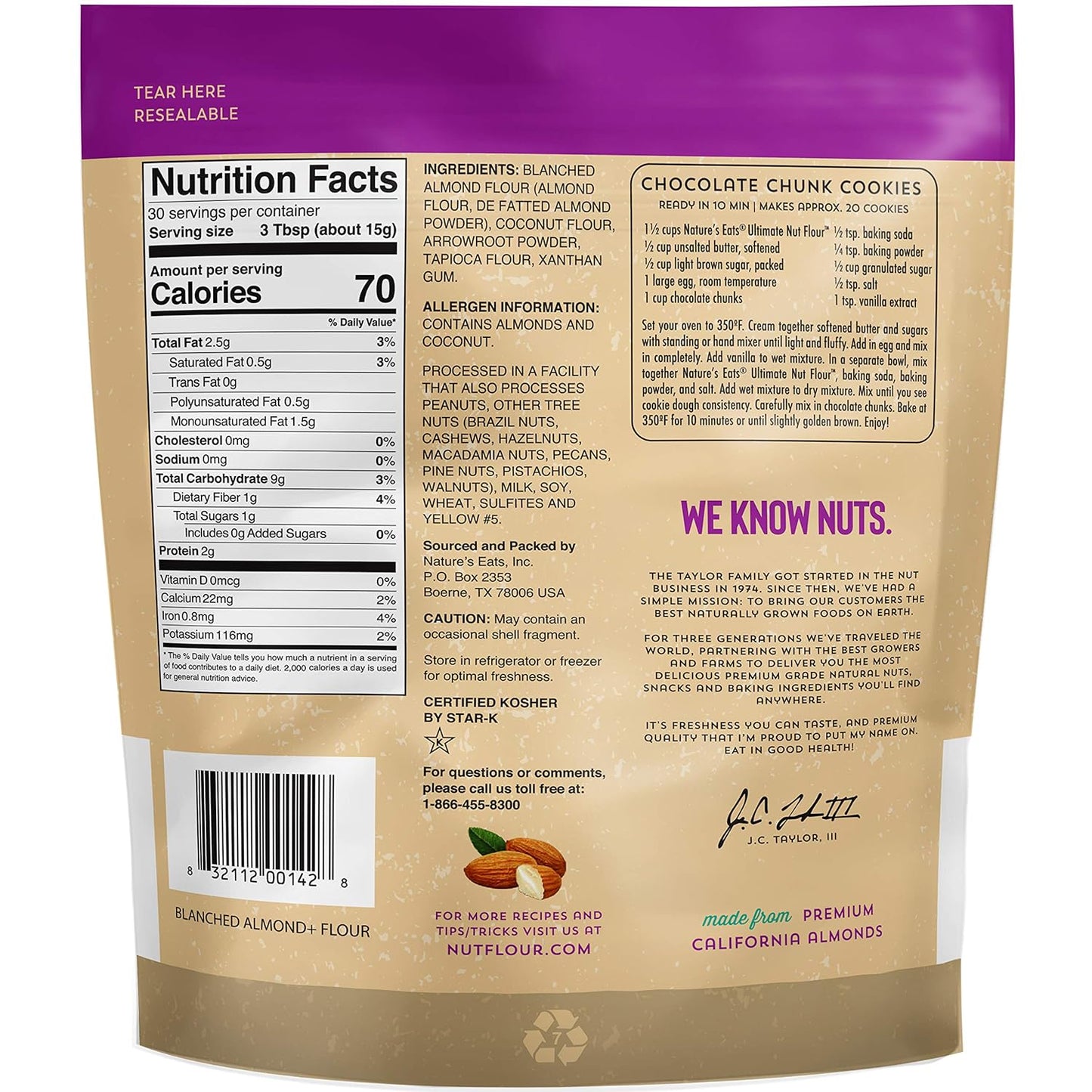 Nature's Eats Ultimate Nut Flour, Almond, 16 Ounce