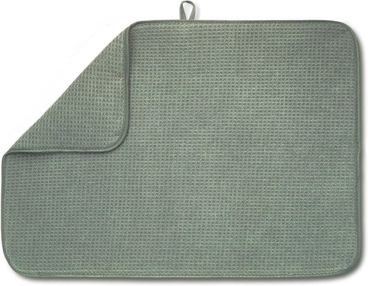 Bellemain XXL Dish Mat Microfiber Dish Drying Mat, Super absorbent (Green, 16" x 18")