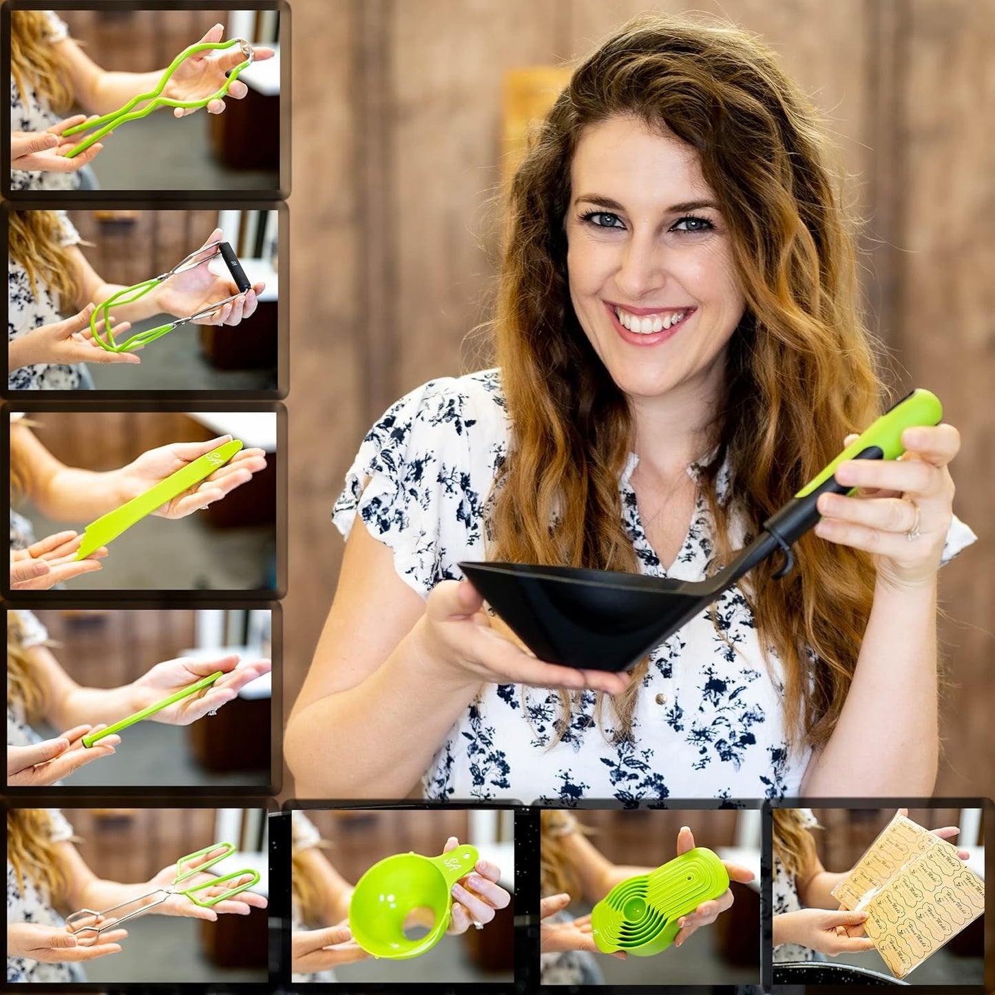 Supa Ant Canning Supplies - US Assembled Certified Food Grade Stainless Steel Canning Kit with XL Ladle, Wide Kitchen Funnel, Jar Lifter and Wrench, Bubble Popper/Measurer, Lid Lifter, Kitchen Tongs