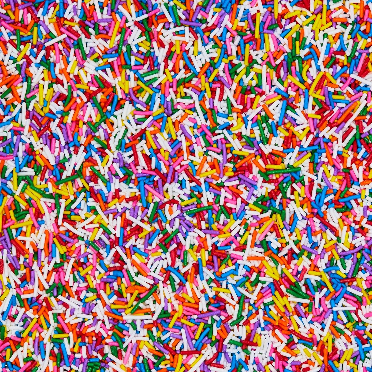 Fancy Sprinkles Classic Rainbow Crunchy Jimmies, Real Sugar, For Ice Cream, Cookies, Cakes, Cupcakes, Dessert Decorating, Original, Mulit-Colored, Rainbow Sprinkles (0.5c)