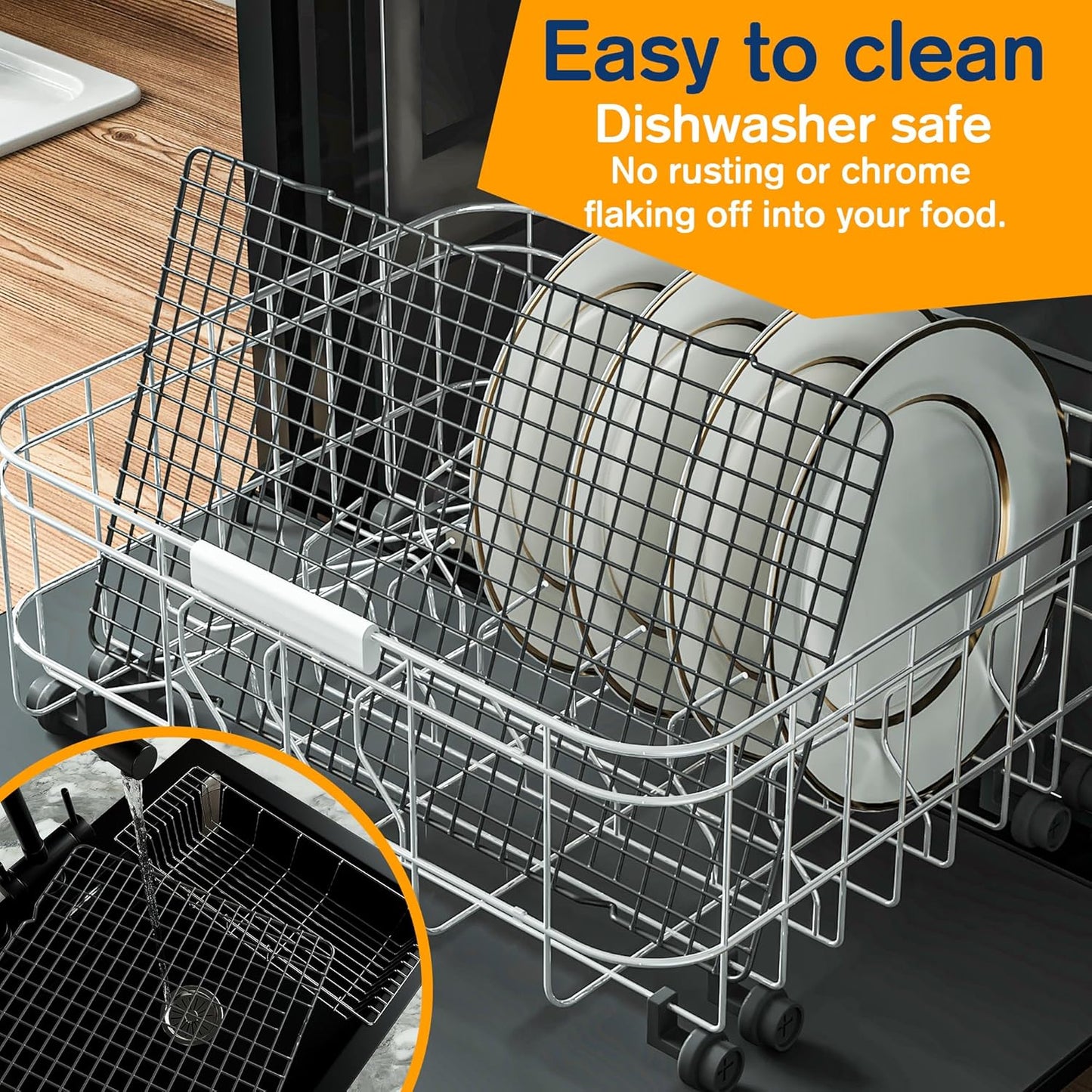 2PCS Cooling Racks for Cooking and Baking - 10" x 16"Heavy Duty Stainless Steel Wire Rack for Baking, Grilling, Roasting - Oven & Dishwasher Safe - Fits Half Sheet Pan（Black）