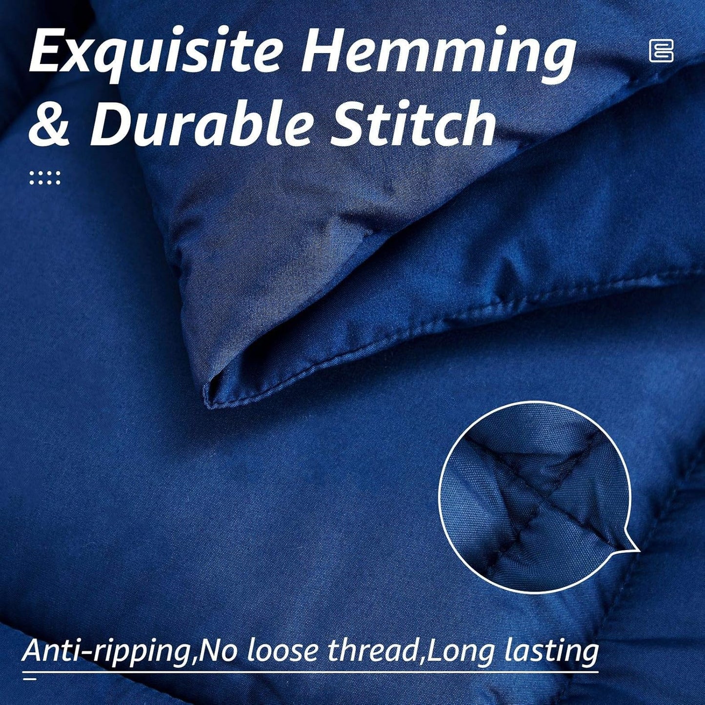 HYLEORY All Season California King Size Bed Comforter - Cooling Down Alternative Quilted Duvet Insert with Corner Tabs - Winter Warm - Machine Washable - Navy Blue,Cal King(96*104)