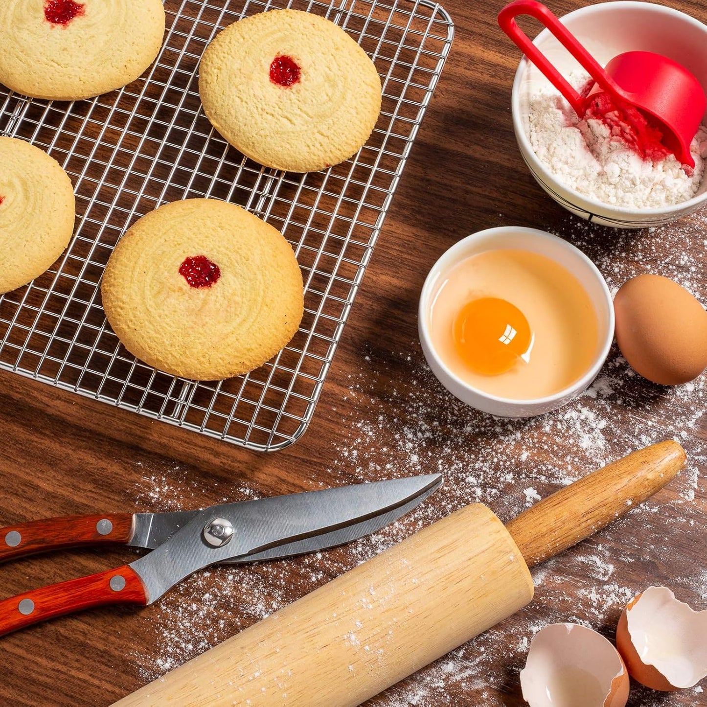 Last Confection Stainless Steel Baking & Cooling Rack - 10" x 15" - Cookie Baker's Oven Sheet Pan Wire Rack