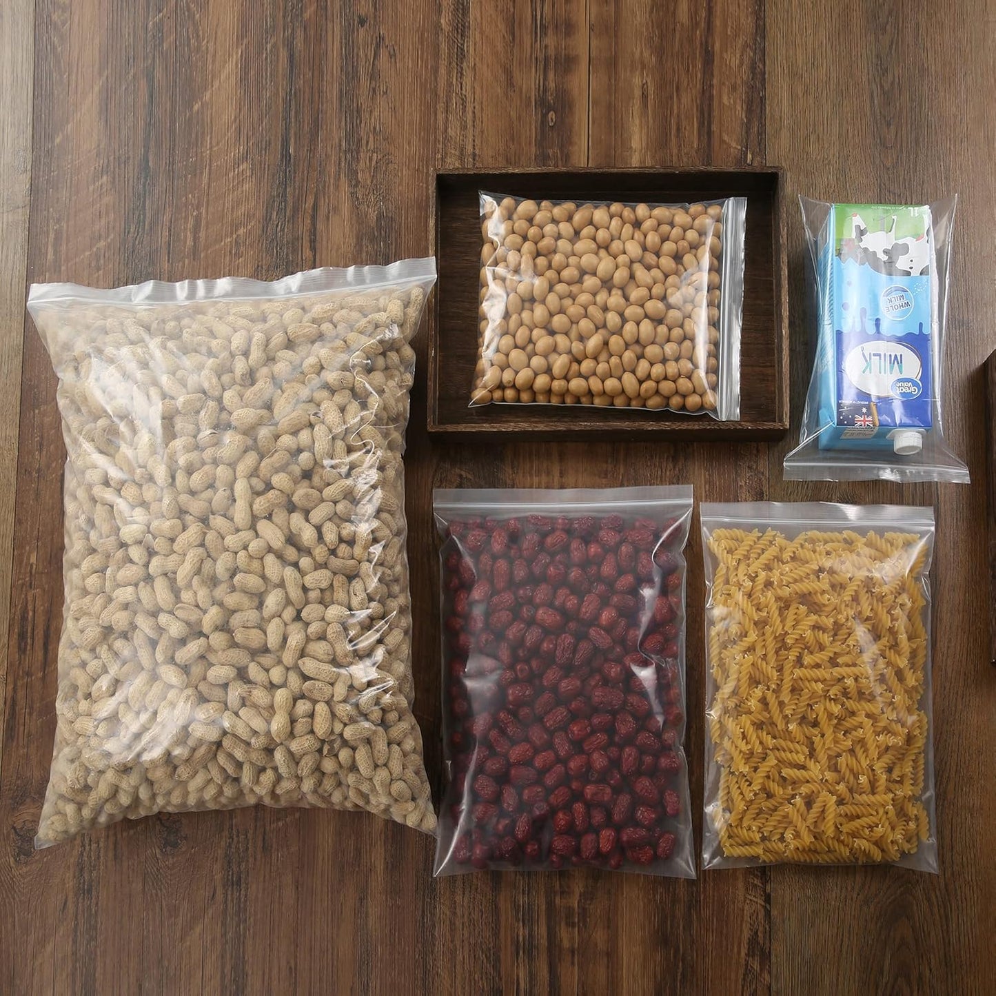 100PCS 8" x 10" 3Mil Thick Clear Reclosable Plastic Bags Zip Seal Lock Poly Bags With Zipper for Shipping Packaging Product Snacks Storage