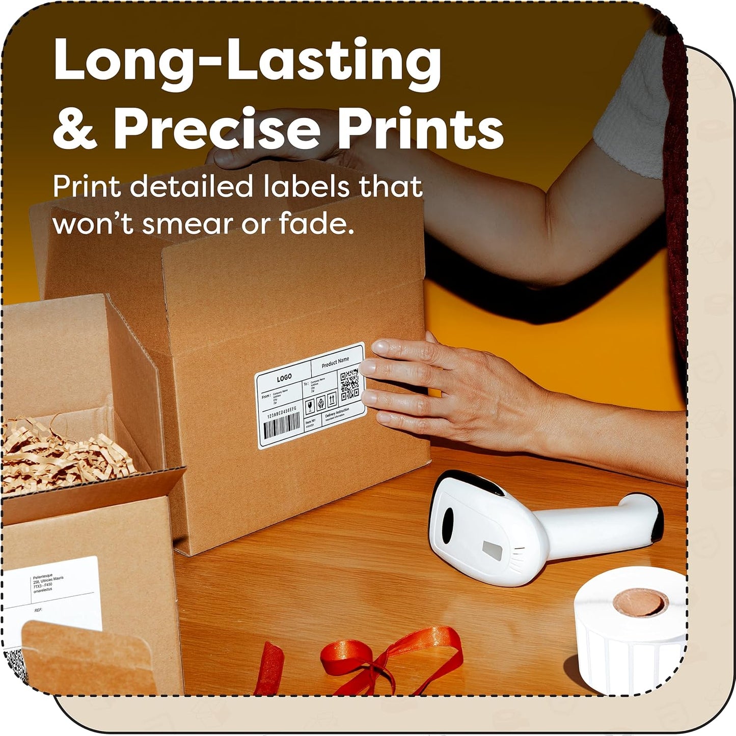 Aegis Adhesives - 2" X 1.5" Direct Thermal Labels, Perforated & Compatible with Rollo, Zebra, & Other Desktop Label Printers (12 Rolls, 900/Roll)