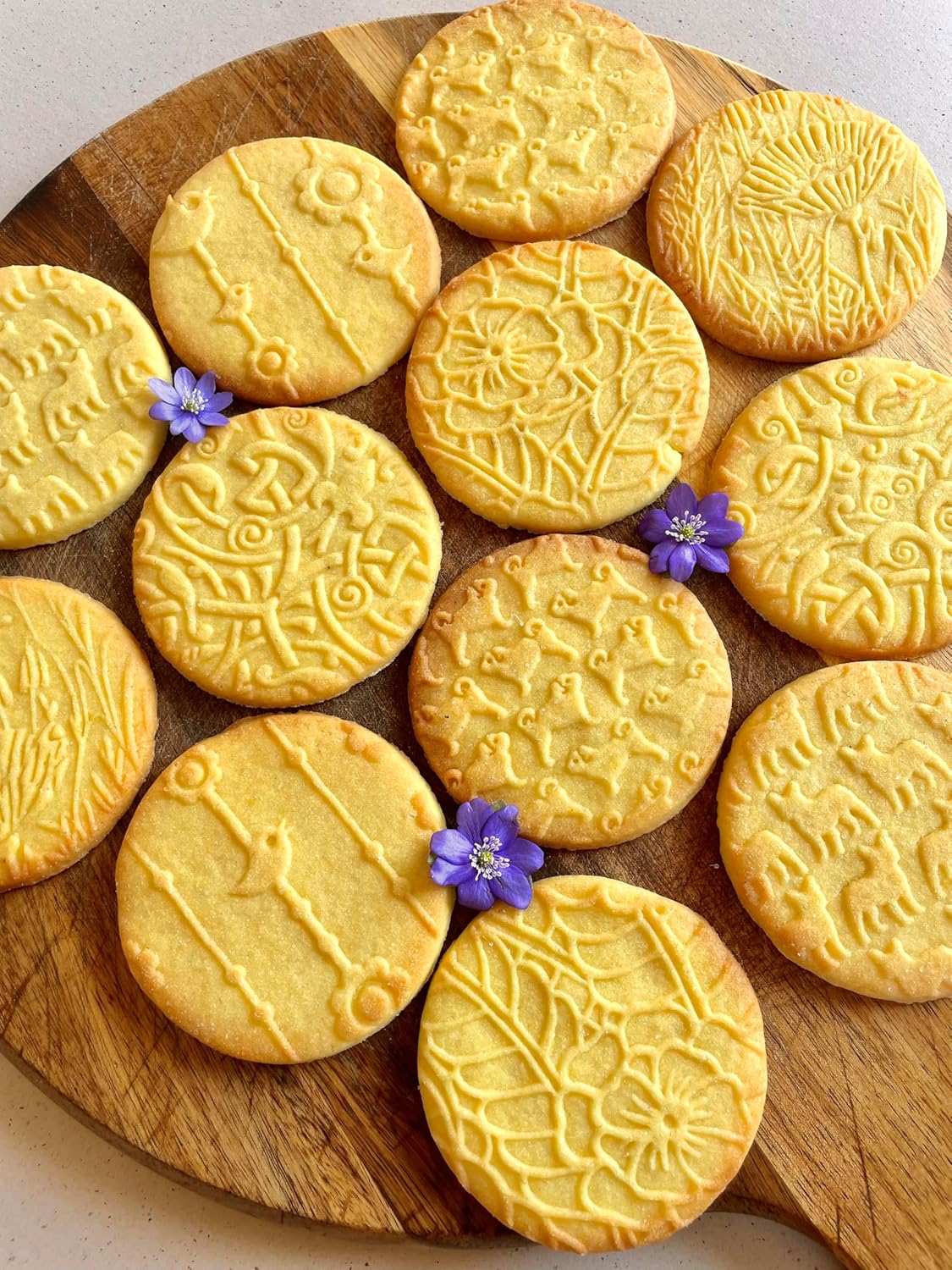 CATS 3 Mini Embossed Rolling Pin Set – Wooden Laser-Engraved Textured Rolling Pins for Cookies, Modeling Clay, Ceramics – Various Cat Patterns by Algis Crafts