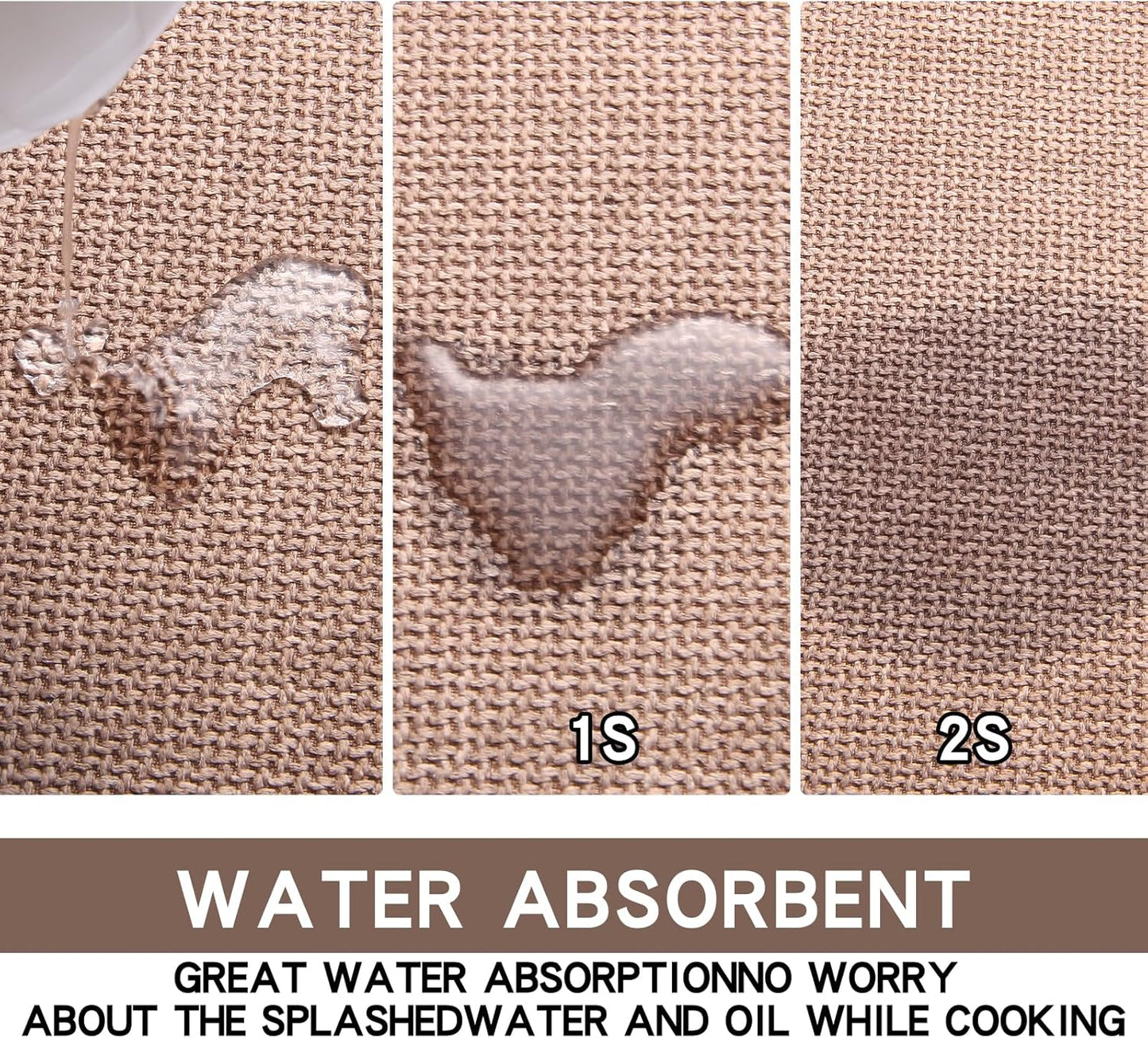 Kitchen Mat, Cushioned Non Slip Rugs for Kitchen Floor, Absorbent Runner Comfort Standing Mats Washable for Kit, Office, Home (Camel, 35.4"x71")