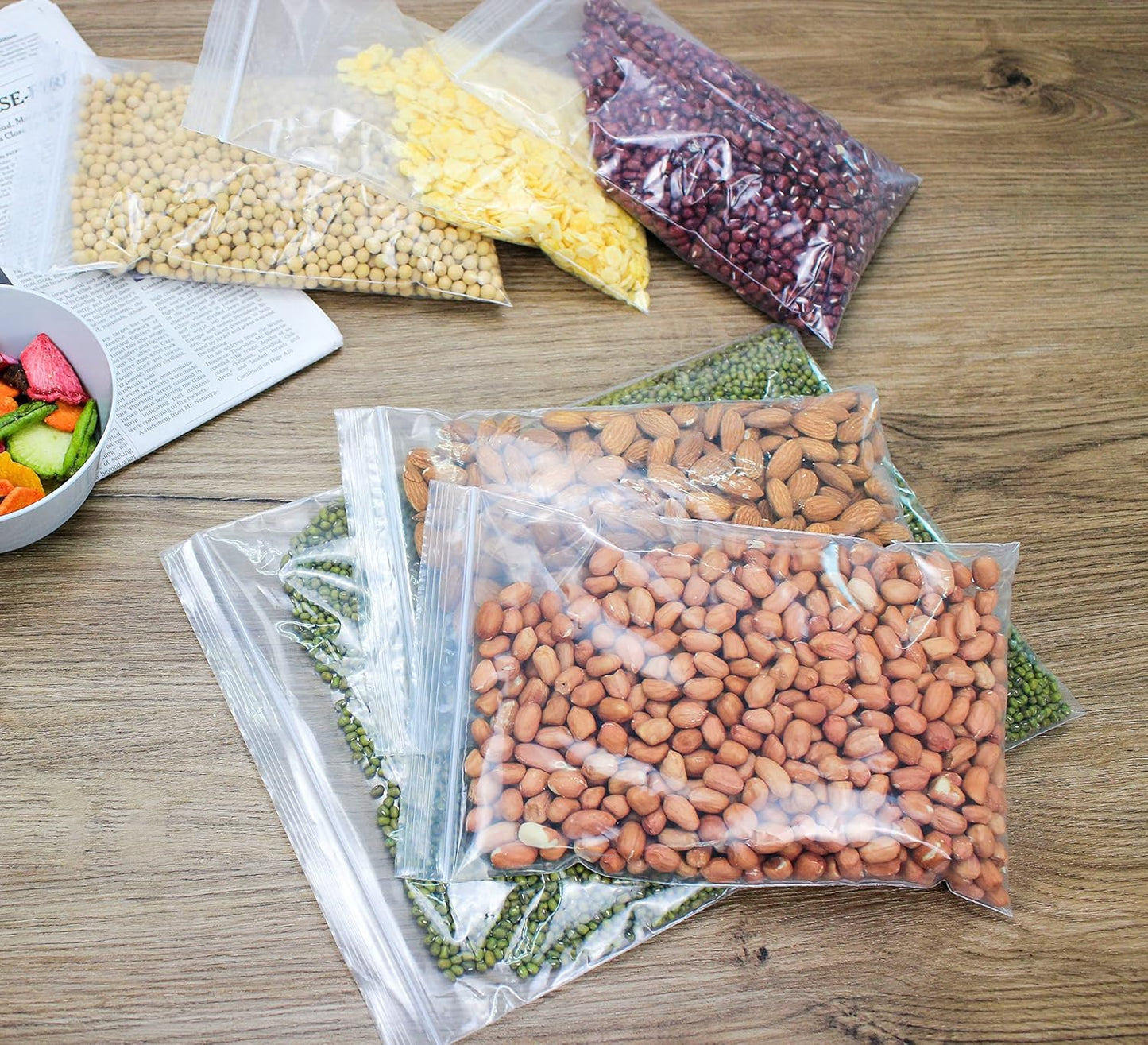 8" X 10" (1000 Bags) 2 Mil Clear Reclosable Zip Plastic Poly Bags, Quart with Resealable Lock Seal Zipper