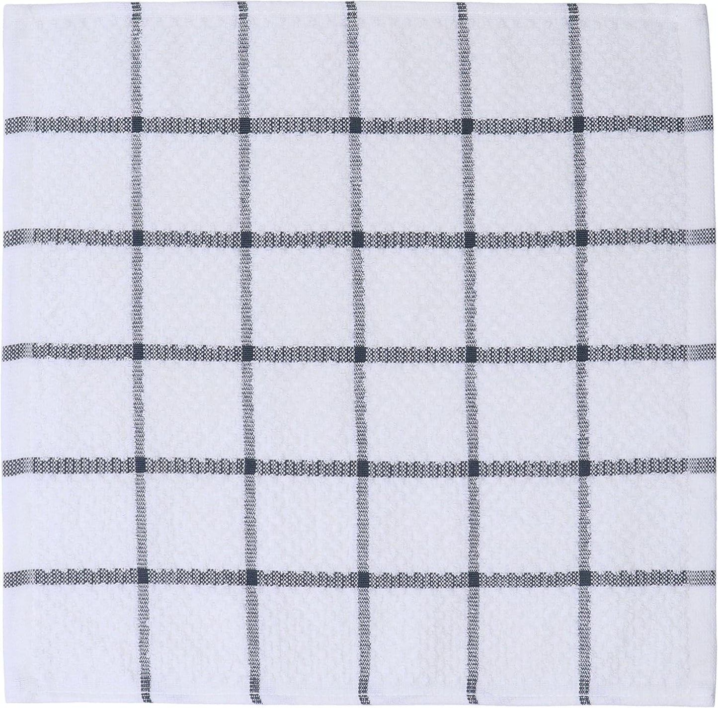 Cotton Dish Towels for Kitchen, Terry Dish Cloths for Washing Dishes, 12 x 12 Inches, Light and Soft, Quick Drying Dish Rags for Cleaning, 8pc/Set (Grey Multi)