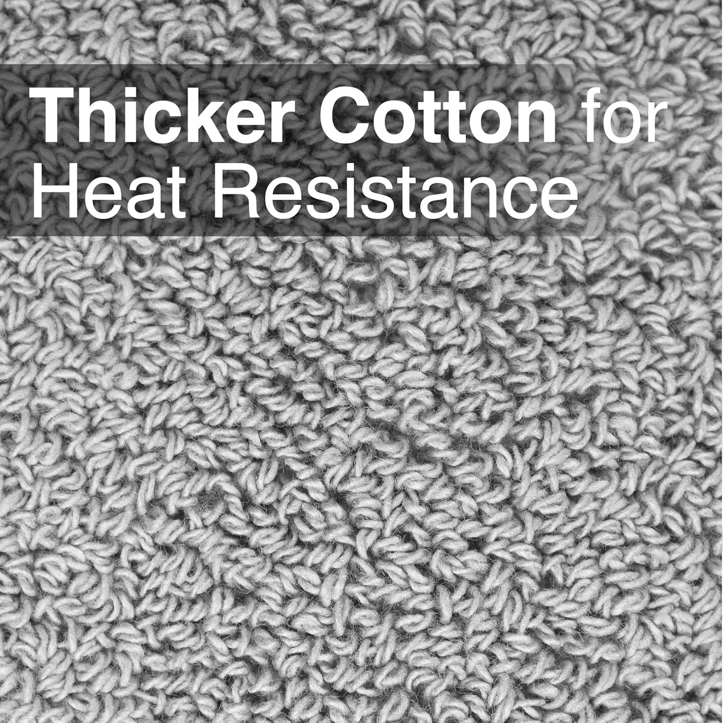 RITZ Terry Potholder & Hot Pad: Unparalleled Heat Resistant, Durable 100% Cotton – Ergonomically Designed for Optimal Grip – Easy-Care Machine Washable – 4-Pack, Titanium Grey