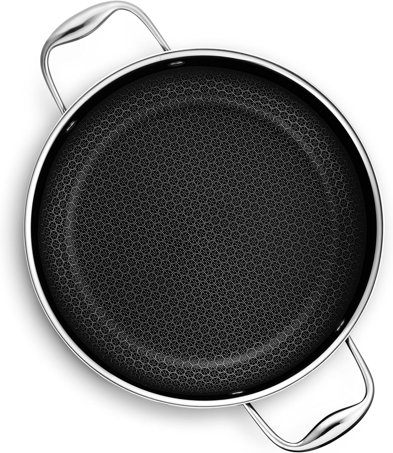 HexClad Hybrid Nonstick 5-Quart Dutch Oven with Stainless Steel Lid, Stay-Cool Handles, Dishwasher-Friendly, Oven-Safe Up to 900°F, Induction Ready, Compatible with All Cooktops