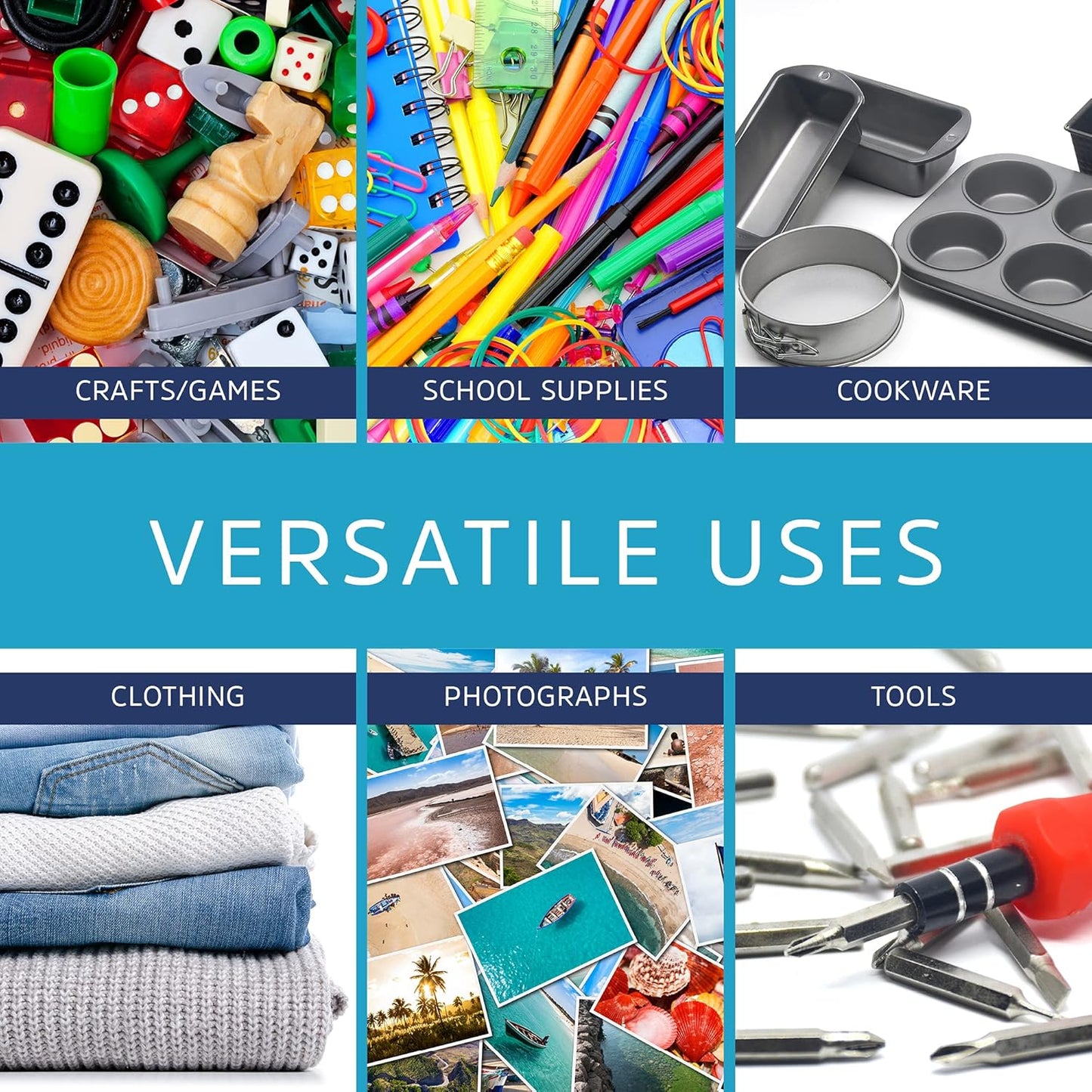 GPI Pack of 500, 12" x 18" Clear Plastic RECLOSABLE Zip Bags - Bulk 2 mil Thick Strong & Durable Poly Baggies with Resealable Zip Top Lock for Travel, Storage, Packaging & Shipping