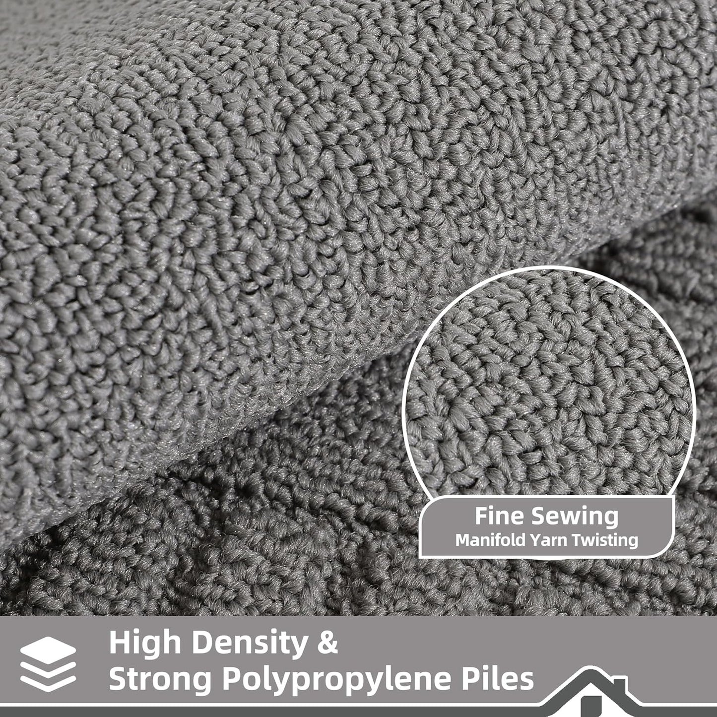 BEQHAUSE-Kitchen-Rugs-Washable-Kitchen-Mats-for-Floor Non-Slip Kitchen Mat Set of 2 Absorbent Kitchen Runner with TPR Non Skid Backing,Grey,24x35inch/24x60inch