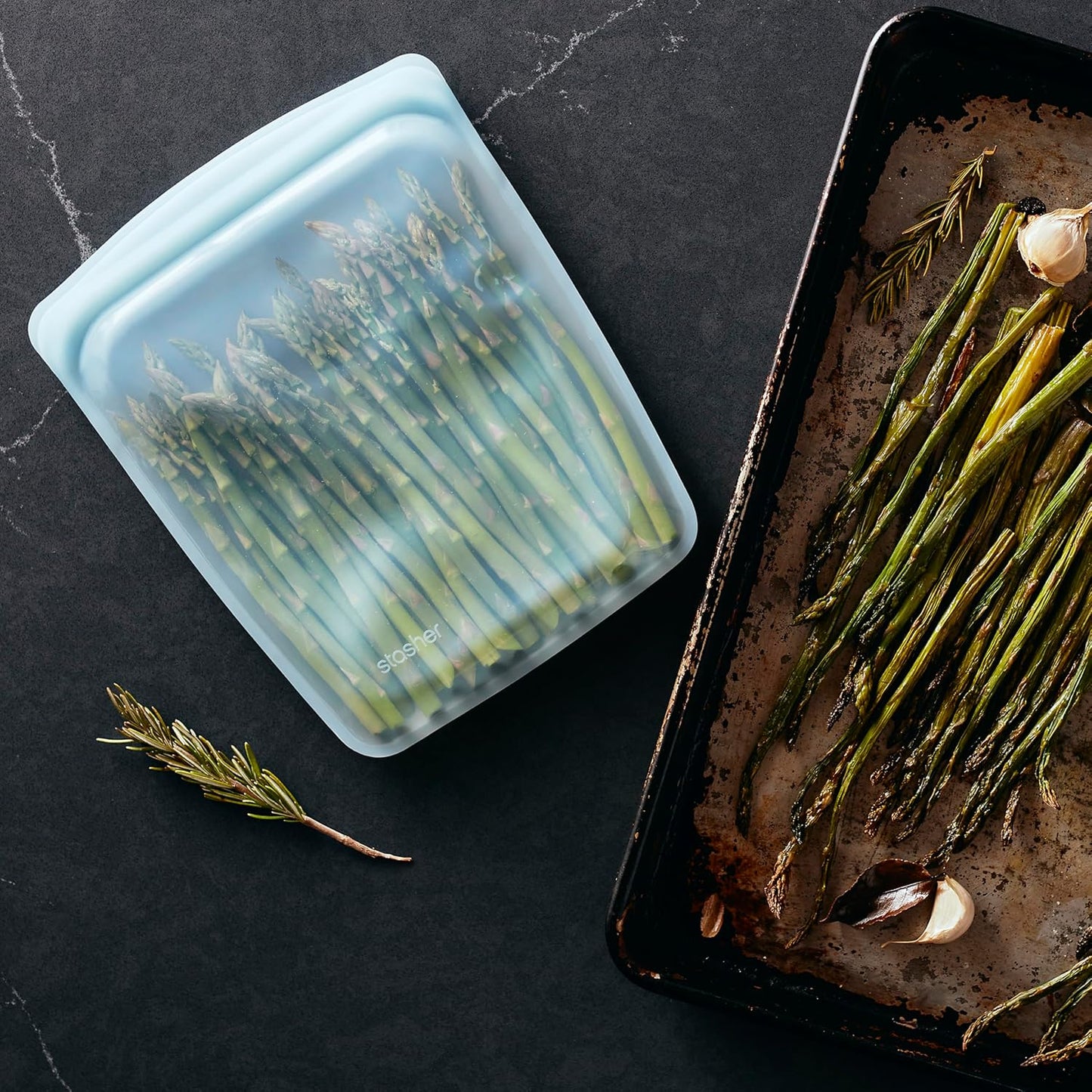 Stasher Premium Silicone Reusable Food Storage Half Gallon Bag, Red, Microwave, Sous Vide, Dishwasher, Oven and Freezer Safe, BPA Free, Leak-free, Eco-friendly, 64 Oz