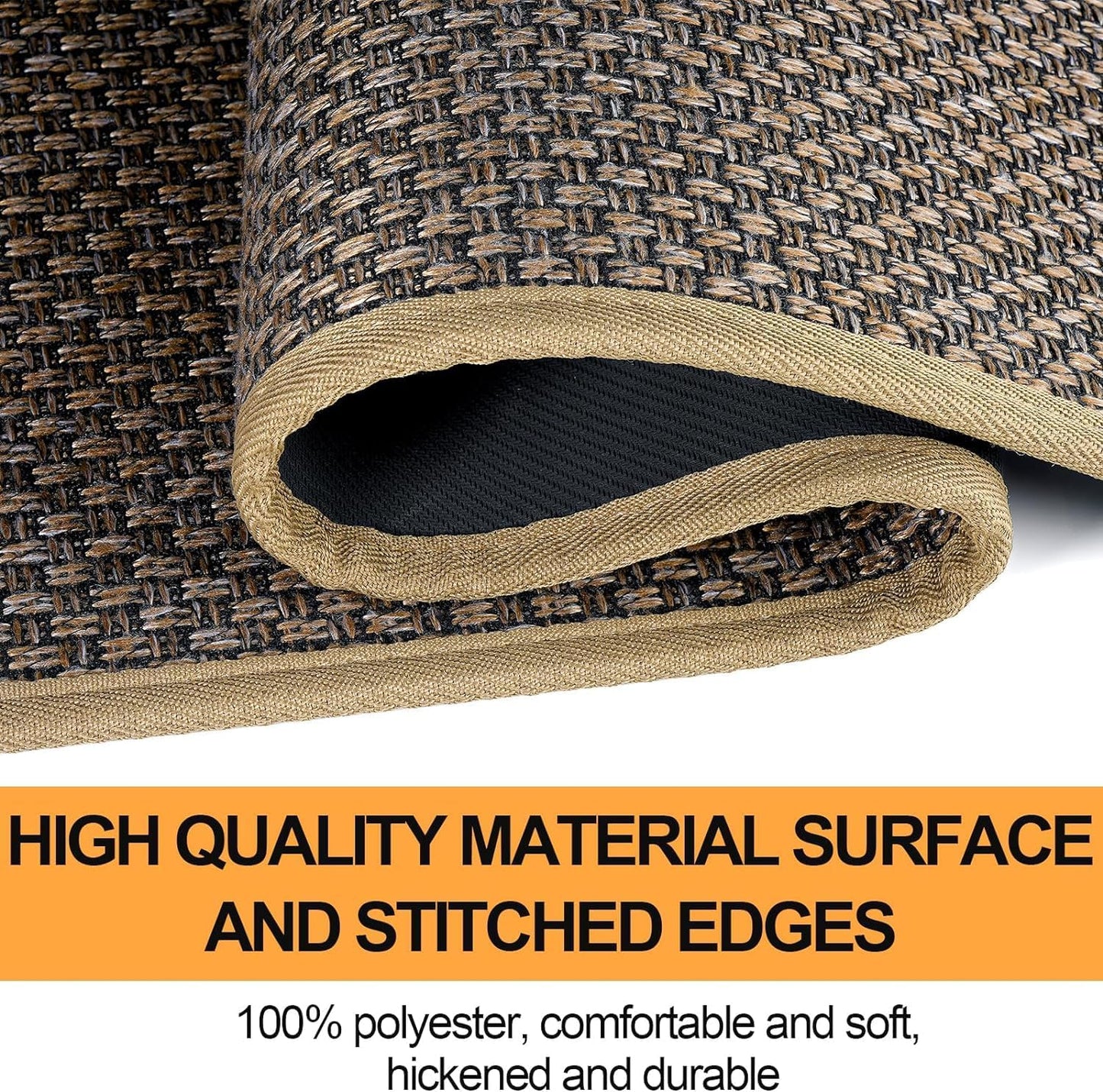 Kitchen Mat 1 PCS, Cushioned Non Slip Rugs for Kitchen Floor, Absorbent Runner Comfort Standing Mats Washable for Kitchen, Office, Home (Brown, 17.3"x79")