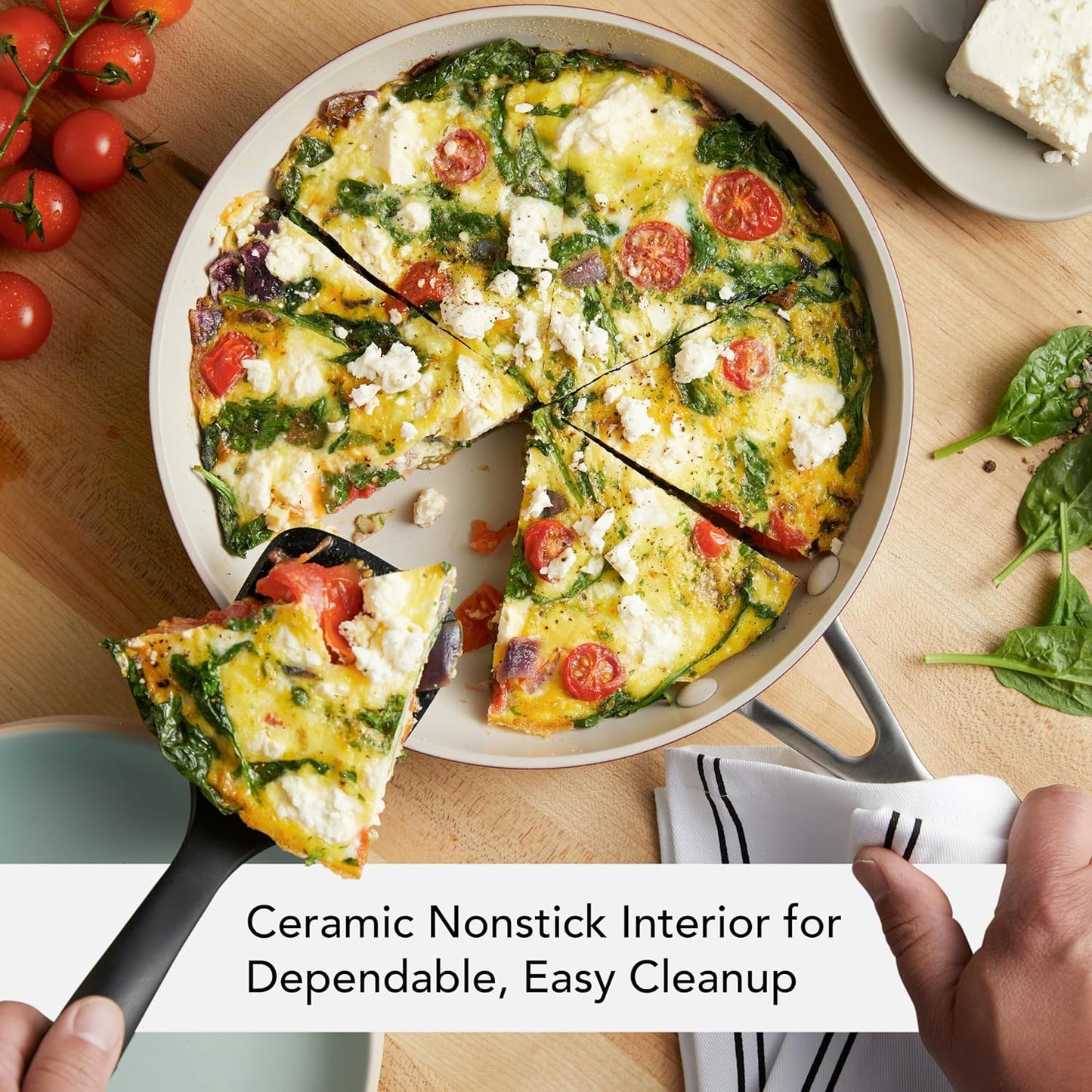 KitchenAid Hard Anodized Ceramic Hard Anodized Ceramic Nonstick Frying Pan, 12.25-Inch - Empire Red